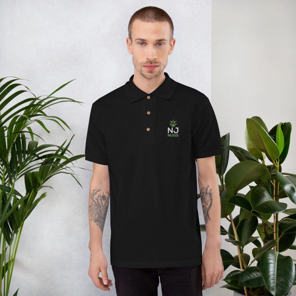 Embroidered Dark Polo Shirt