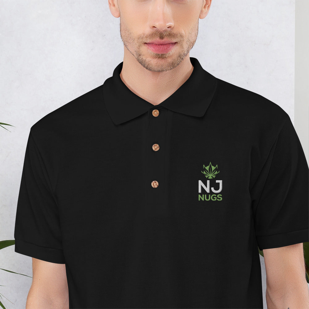 Embroidered Dark Polo Shirt