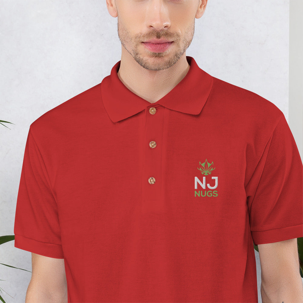 Embroidered Dark Polo Shirt