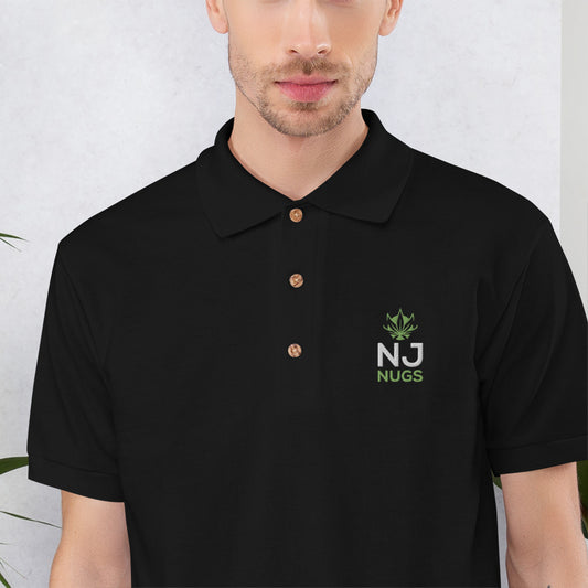 Embroidered Dark Polo Shirt